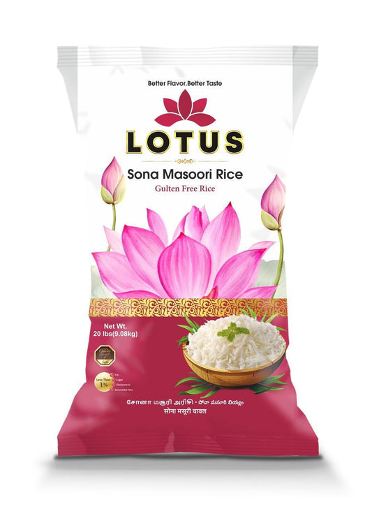 lotus sonamasoori rice 20 LB